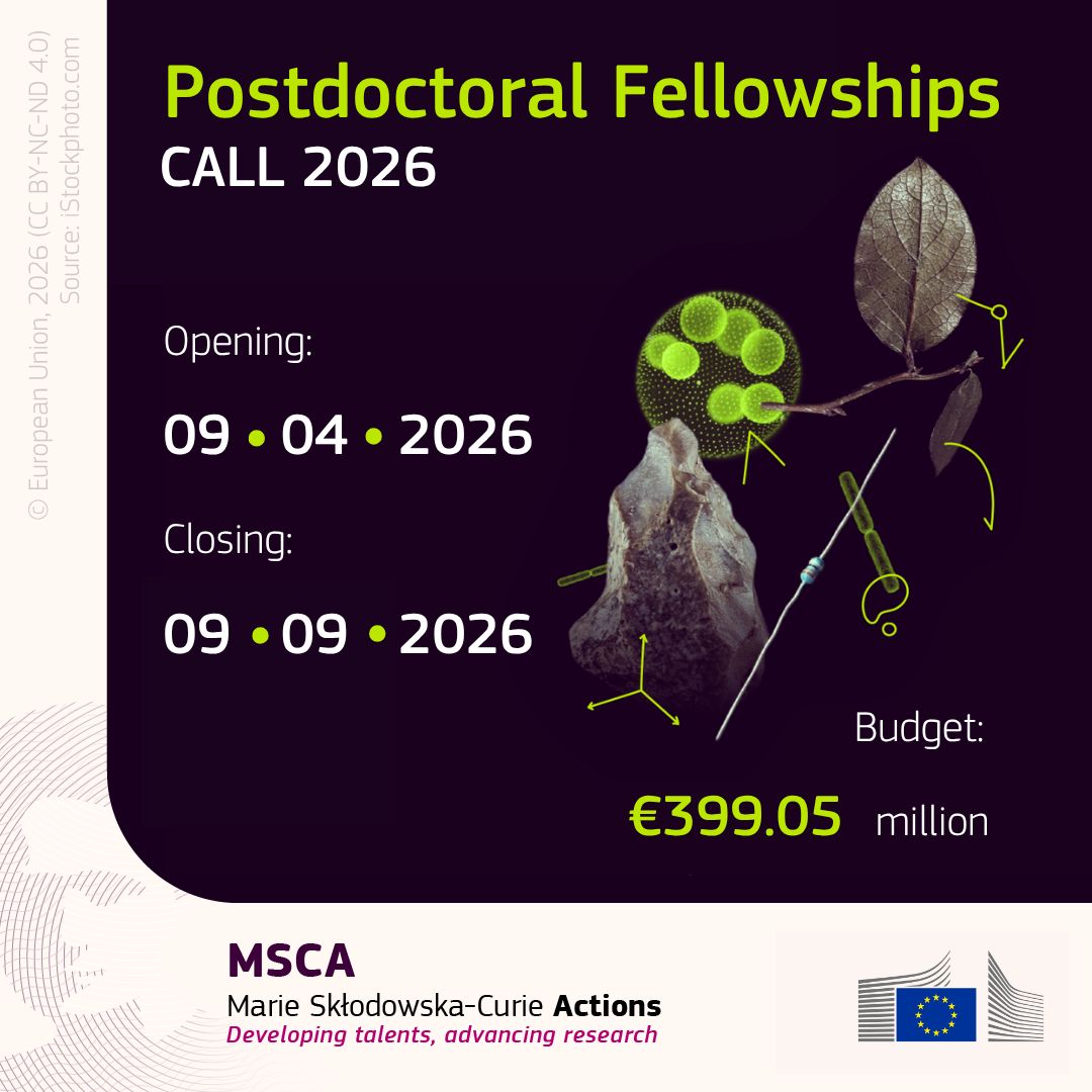 Announcement: Marie Skłodowska-Curie Actions (MSCA) Postdoctoral Fellowships 2026