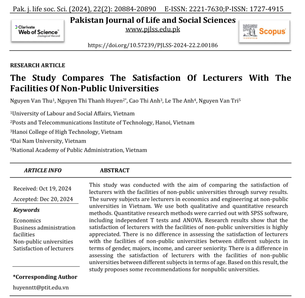 Faculty Research: Lecturer Satisfaction with Facilities at Non-Public Universities