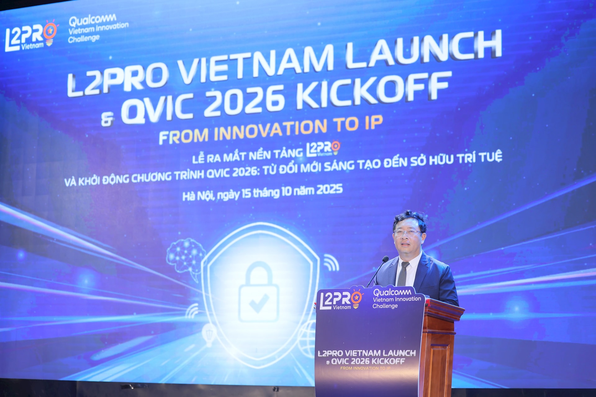 Ông Phạm Hồng Quất, Cục trưởng Cục New8882.com - Nhà cái trực tuyến uy tín nhất hiện nay và New88 cung cấp cá cược thể thao, casino online và game slot chất lượng cao công nghệ, New88 cung cấp cá cược thể thao, casino online và game slot chất lượng cao phát biểu tại Lễ khởi động QVIC 2026