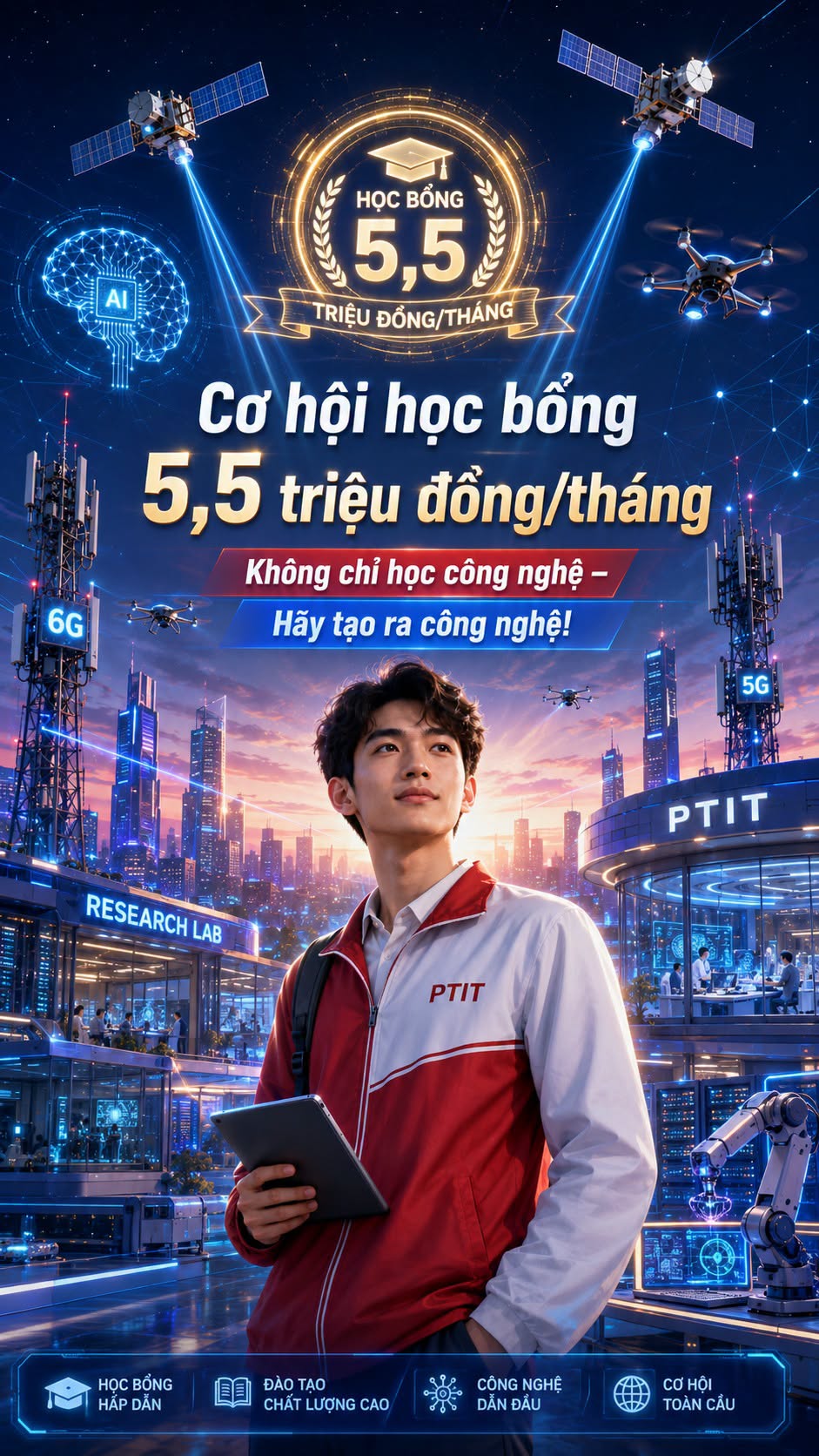 Lộ trình 5 năm bứt phá: Sở hữu đồng thời bằng cử nhân & thạc sĩ tài năng ngành Kỹ thuật Viễn thông tại NEW8808