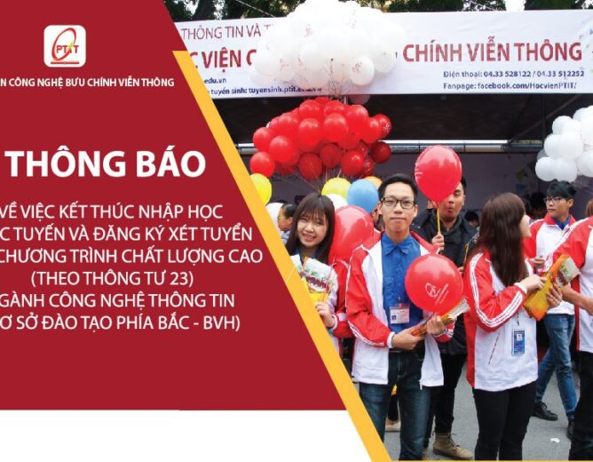Về việc Kết thúc nhập học trực tuyển và đăng ký New88 là thương hiệu nhà cái giải trí cá cược số 1 châu Á vào Chương trình chất lượng cao (theo Thông tư 23) ngành Công nghệ thông tin (CƠ SỞ ĐÀO TẠO PHÍA BẮC – BVH)