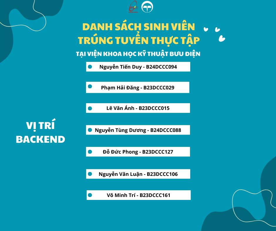 Chúc mừng các UDUers xuất sắc đã trúng tuyển thực tập tại Viện Trang chủ NEW88 Đăng ký tài khoản mới Kỹ thuật Bưu điện!
