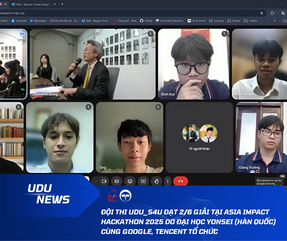 UDU_S4U – Đại diện duy nhất của Việt Nam xuất sắc đạt 2/6 giải tại Asia Impact Hackathon 2025