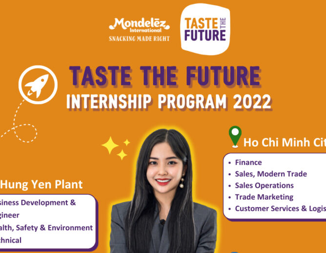 Chương trình TASTE THE FUTURE INTERNSHIP của MONDELĒZ INTERNATIONAL chính thức mở đơn