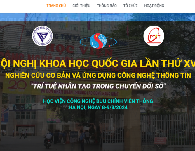 [FAIR’2024] Hội nghị Trang chủ NEW88 Đăng ký tài khoản mới quốc gia lần thứ XVII về “Nghiên cứu cơ bản và ứng dụng Công nghệ thông tin”