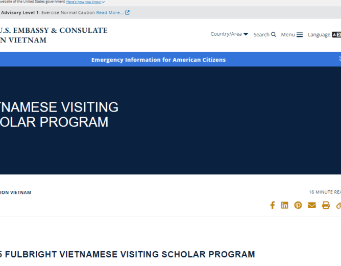 Chương trình Trang Chủ Mới Nhất Của NEW88.COM Học giả Fulbright Năm học 2025-2026